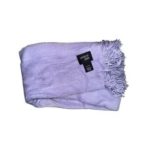 Layers by Lizden Womens One Size Marvelush Soft Fringed Scarf Lilac 18"x84" NWT